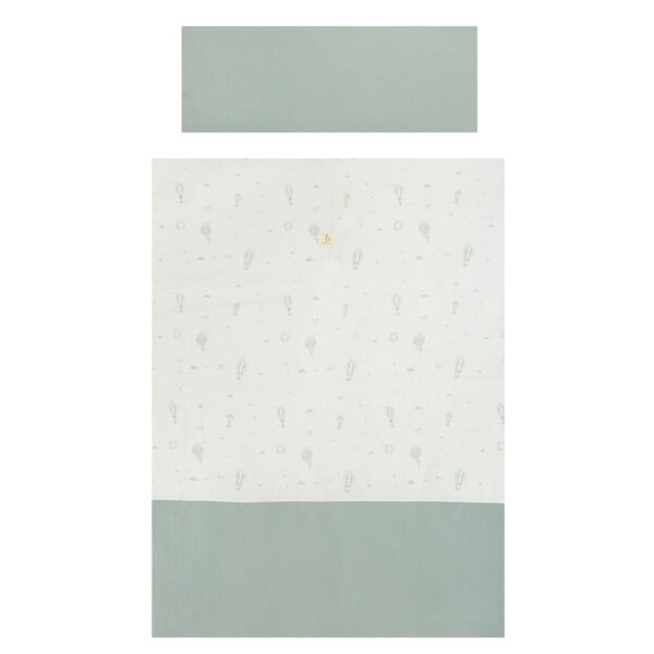 Funda nordica cuna + Funda almohada Blue Sky 10 B|Lino 110X155 - Bimbidreams