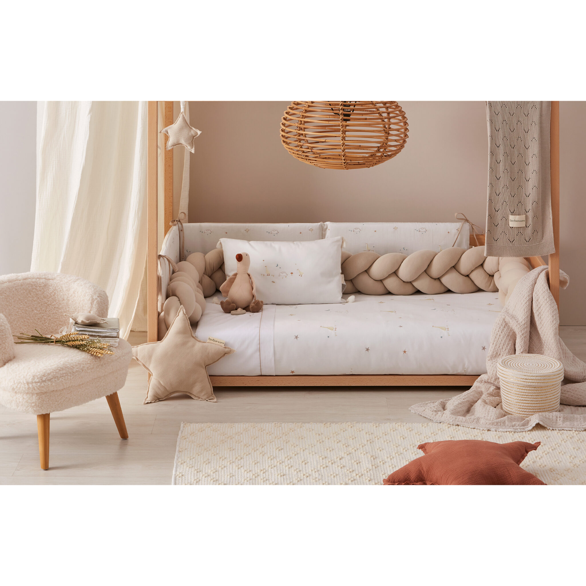 Funda nórdica cuna + Relleno + Protector + Funda almohada Happy Forest 10 B|Lino 110X155 - Bimbidreams - Imagen 3