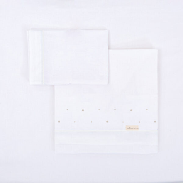 Juego sabanas microlina poliester 100% 3 piezas  Punts 10 B|Lino Minicuna (50x80 - 90) - Bimbidreams