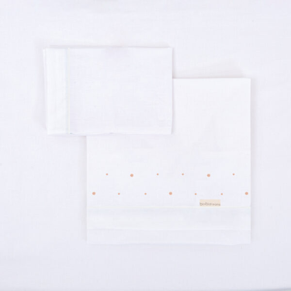 Juego sabanas microlina poliester 100% 3 piezas  Punts 14 B|Rosa Cuna (60x120) - Bimbidreams