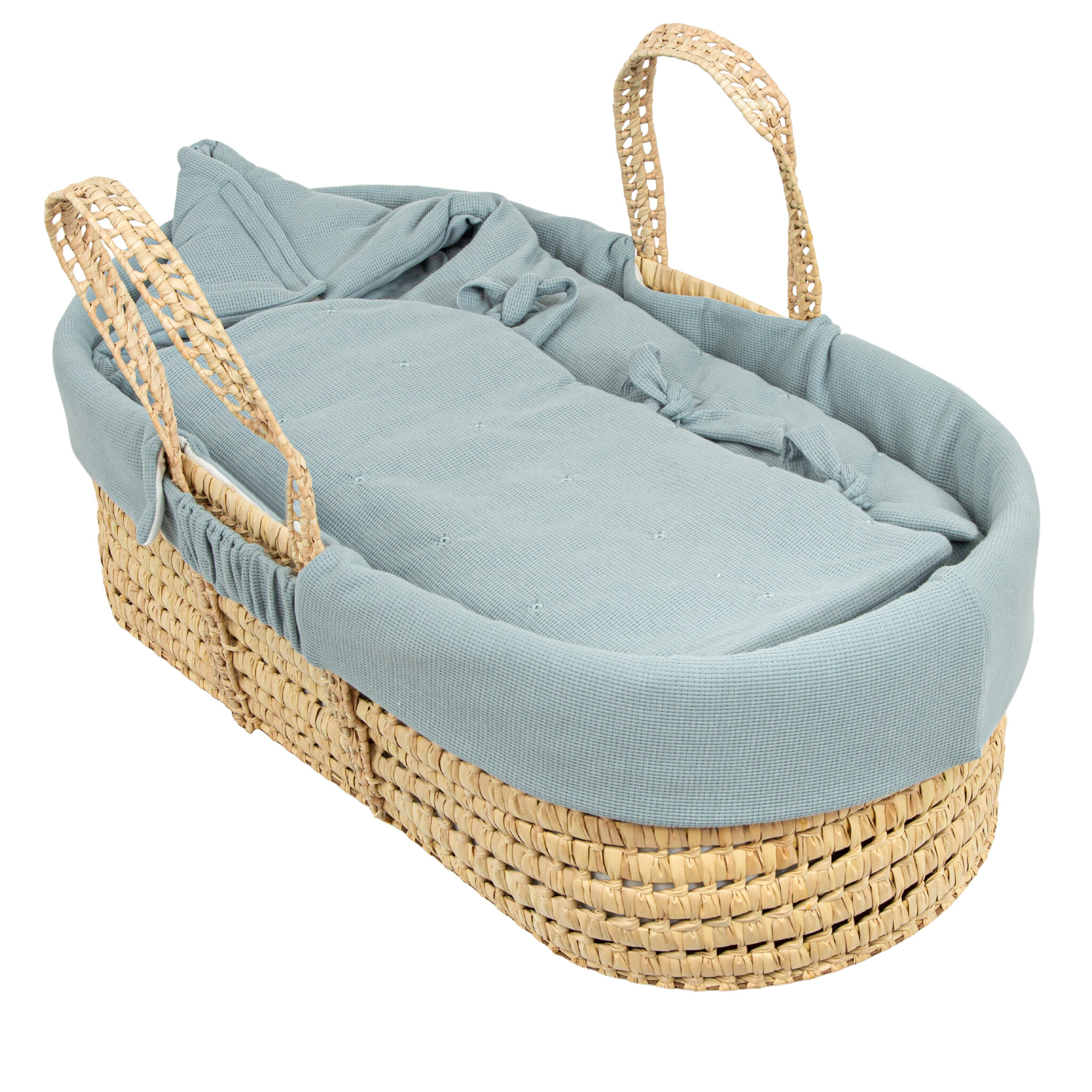 Cubre cuco Waffle 03 Azul coche/capazo 40x80 - Bimbidreams - Imagen 2