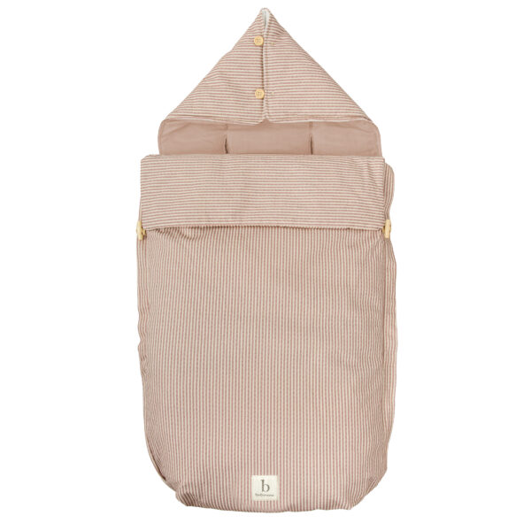 Saco Capazo con Capucha Veneto B/Terracota  - Bimbidreams