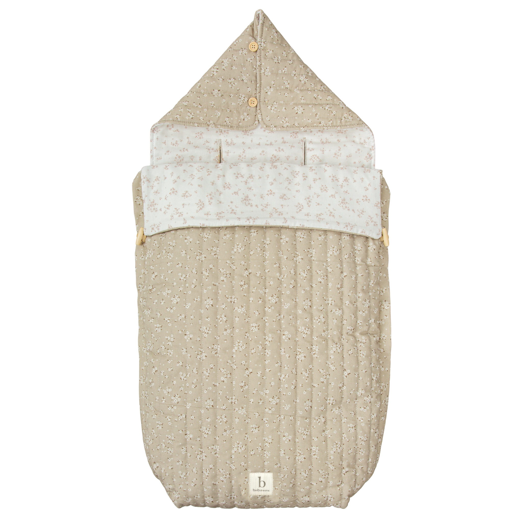 Saco Capazo con Capucha Anaïs 00 Lino - Bimbidreams