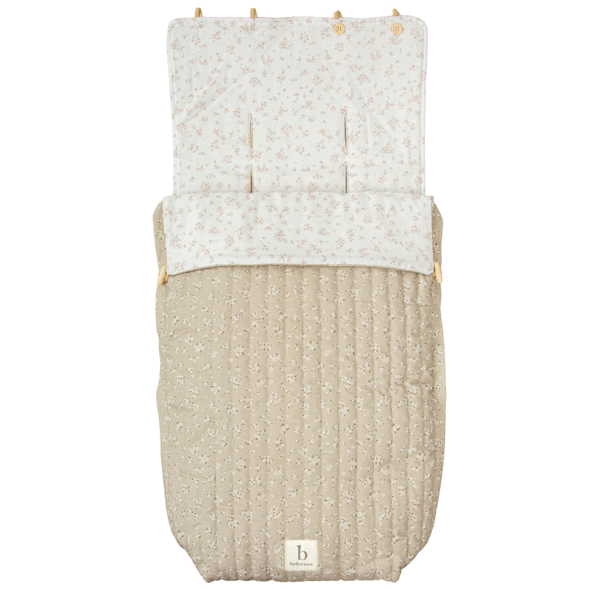 Saco Capazo con Capucha Anaïs 00 Lino - Bimbidreams - Imagen 3